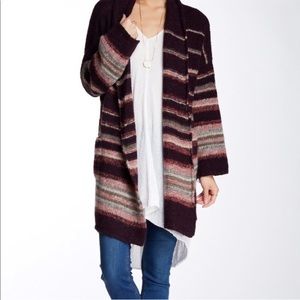 Free People Striped Cardigan Sweater